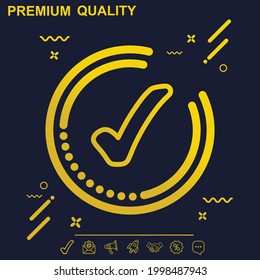 Check mark icon vector illustration - modern design