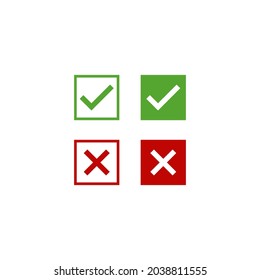 Marcar la ilustración vectorial de icono. Símbolo de marca. Haga clic en el botón aislado. Vector de símbolo de icono de marca de verificación.