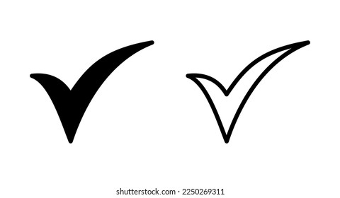 Check mark icon vector illustration. Tick mark sign and symbol