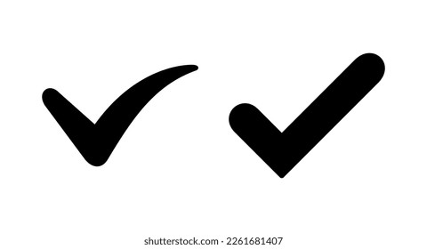 Check mark icon vector illustration. Tick mark sign and symbol