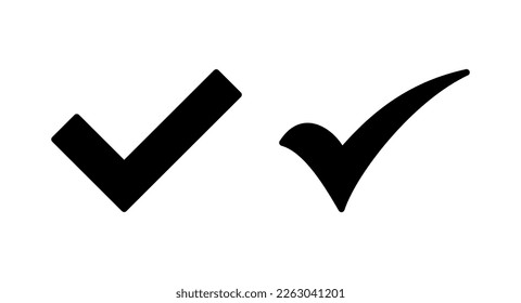 Markierungssymbol, Vektorgrafik. Zeckmarken-Zeichen und -Symbol