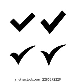 Markierungssymbol, Vektorgrafik. Zeckmarken-Zeichen und -Symbol