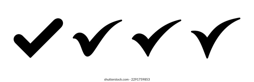 Check mark icon vector illustration. Tick mark sign and symbol