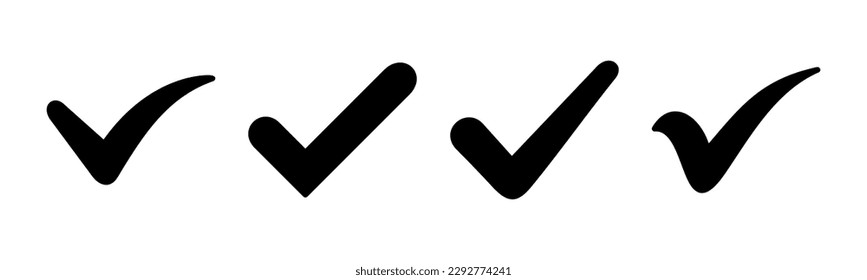 Check mark icon vector illustration. Tick mark sign and symbol