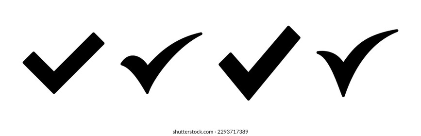 Check mark icon vector illustration. Tick mark sign and symbol