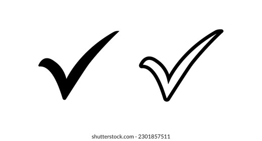 Markierungssymbol, Vektorgrafik. Zeckmarken-Zeichen und -Symbol