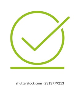 Check mark icon. Vector illustration. Stock image.