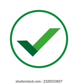 Check mark icon. Vector illustration. Stock image.