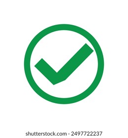 Ilustración vectorial de icono de marca de verificación. icono de marca de verificación e icono de símbolo de marca. icono de diseño de estilo plano. Ilustración vectorial.