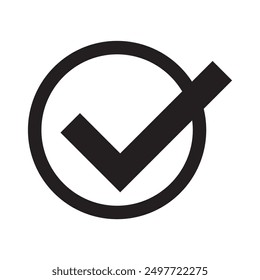 Markierungssymbol, Vektorgrafik. Prüfsymbol. Häkchen und Symbol auswählen. Flachbild-Design-Symbol. Vektorgrafik.