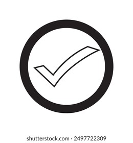 check mark icon vector illustration. check icon. check mark and Tick symbol icon. flat style design icon. vector illustration.