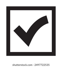 Markierungssymbol, Vektorgrafik. Prüfsymbol. Häkchen und Symbol auswählen. Flachbild-Design-Symbol. Vektorgrafik.