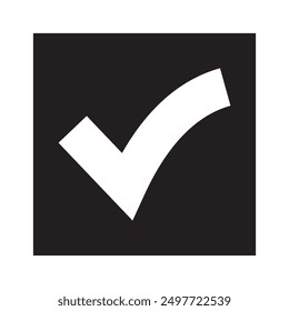 check mark icon vector illustration. check icon. check mark and Tick symbol icon. flat style design icon. vector illustration.