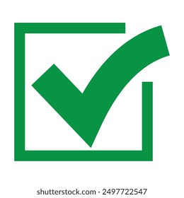Ilustración vectorial de icono de marca de verificación. icono de marca de verificación e icono de símbolo de marca. icono de diseño de estilo plano. Ilustración vectorial.