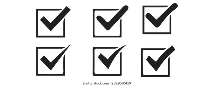 Check mark icon vector illustration. Eps 10