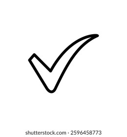 Check mark icon vector illustration. Tick mark sign and symbol