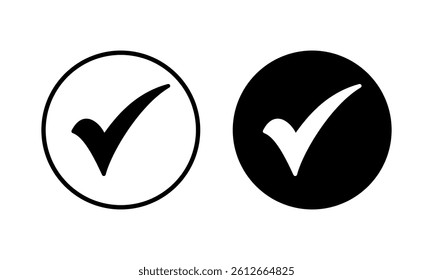 Check mark icon vector illustration. Tick mark sign and symbol