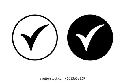 Check mark icon vector illustration. Tick mark sign and symbol