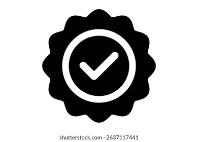 Check mark icon vector illustration symbol. 