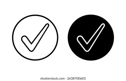 Check mark icon vector illustration. Tick mark sign and symbol