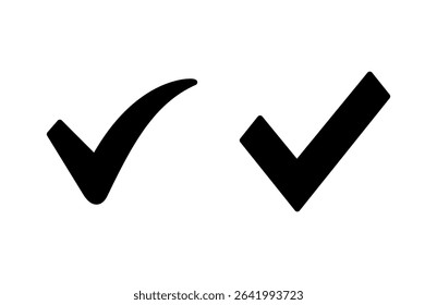 Check mark icon vector illustration. Tick mark sign and symbol