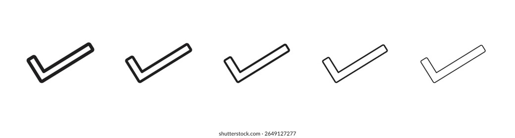 Check mark icon vector illustration isolated
