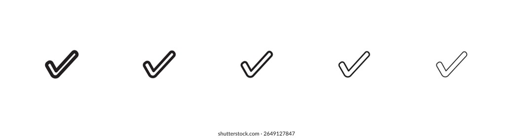 Check mark icon vector illustration isolated