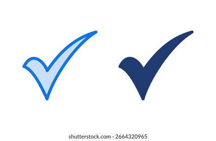 Check mark icon vector illustration. Tick mark sign and symbol