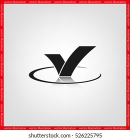 Check Mark icon vector illustration eps10. Isolated badge for website or app - stock infographics