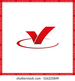 Check Mark icon vector illustration eps10. Isolated badge for website or app - stock infographics