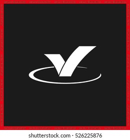 Check Mark icon vector illustration eps10. Isolated badge for website or app - stock infographics