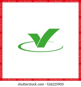 Check Mark icon vector illustration eps10. Isolated badge for website or app - stock infographics