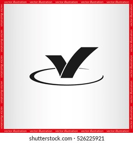 Check Mark icon vector illustration eps10. Isolated badge for website or app - stock infographics