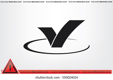 Check Mark icon vector illustration eps10. Isolated badge for website or app - stock infographics