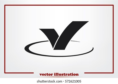 Check Mark icon vector illustration eps10. Isolated badge for website or app .