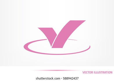 Check Mark icon vector illustration eps10. Isolated badge for website or app - stock infographics