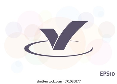 Check Mark icon vector illustration eps10. Isolated badge for website or app - stock infographics