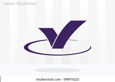 Check Mark icon vector illustration eps10. Isolated badge for website or app, stock infographics