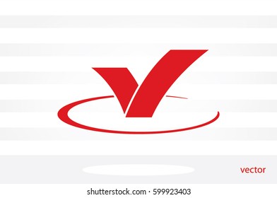 Check Mark icon vector illustration eps10. Isolated badge for website or app - stock infographics