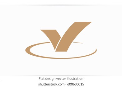 Check Mark icon vector illustration eps10. Isolated badge for website or app - stock infographics