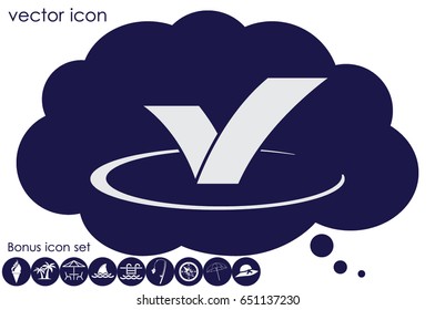 Check Mark icon vector illustration eps10. Isolated badge for website or app - stock infographics