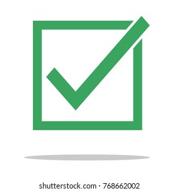 Check mark icon vector illustration flat design