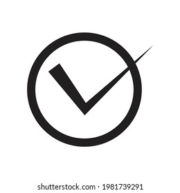 Check Mark icon vector isolated on white background