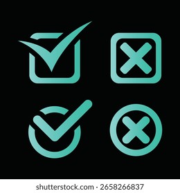 Check mark icon vector isolated
