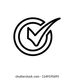 Check mark icon vector logo illustration.