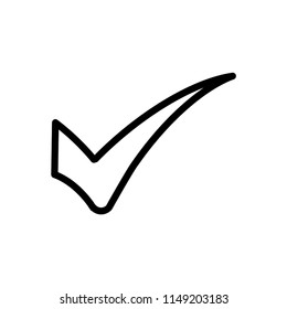 Check mark icon vector logo illustration.
