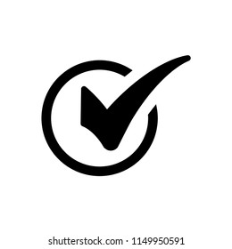Check mark icon vector logo illustration.