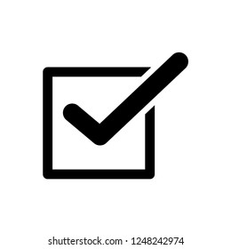 Check mark icon vector logo illustration.