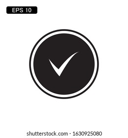 check mark icon vector logo template illustration