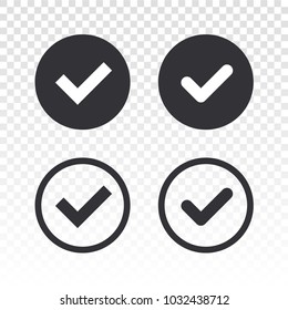 Check mark icon. Vector check mark. Ok. Sign of voting. Sign of choice. Checkbox. Checkmark OK. Symbols YES. Accept document. Checklist.